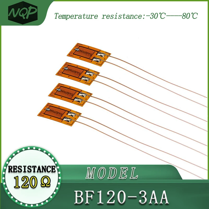 Strain Gauge BF120-3AA, high precision, resistive type, resistance value of 120 ohms, used for load cells.