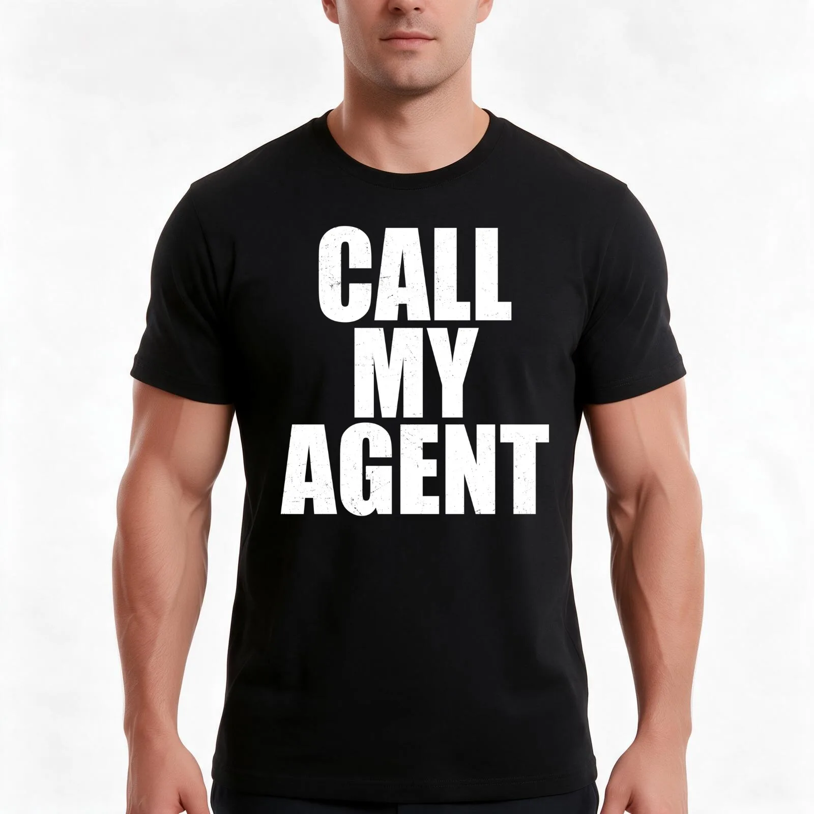 Call My Agent T-Shirt, Summer Casual Cotton Tee, Oversized Streetwear Tops, Vintage Graphic Print, Loose Fit Short Sleeve