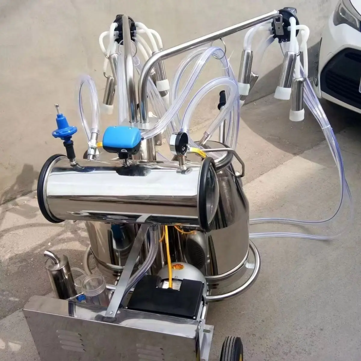 25L Automatic Milking Machine/Vacuum Pump Portable Electric Milking Machine for Farms