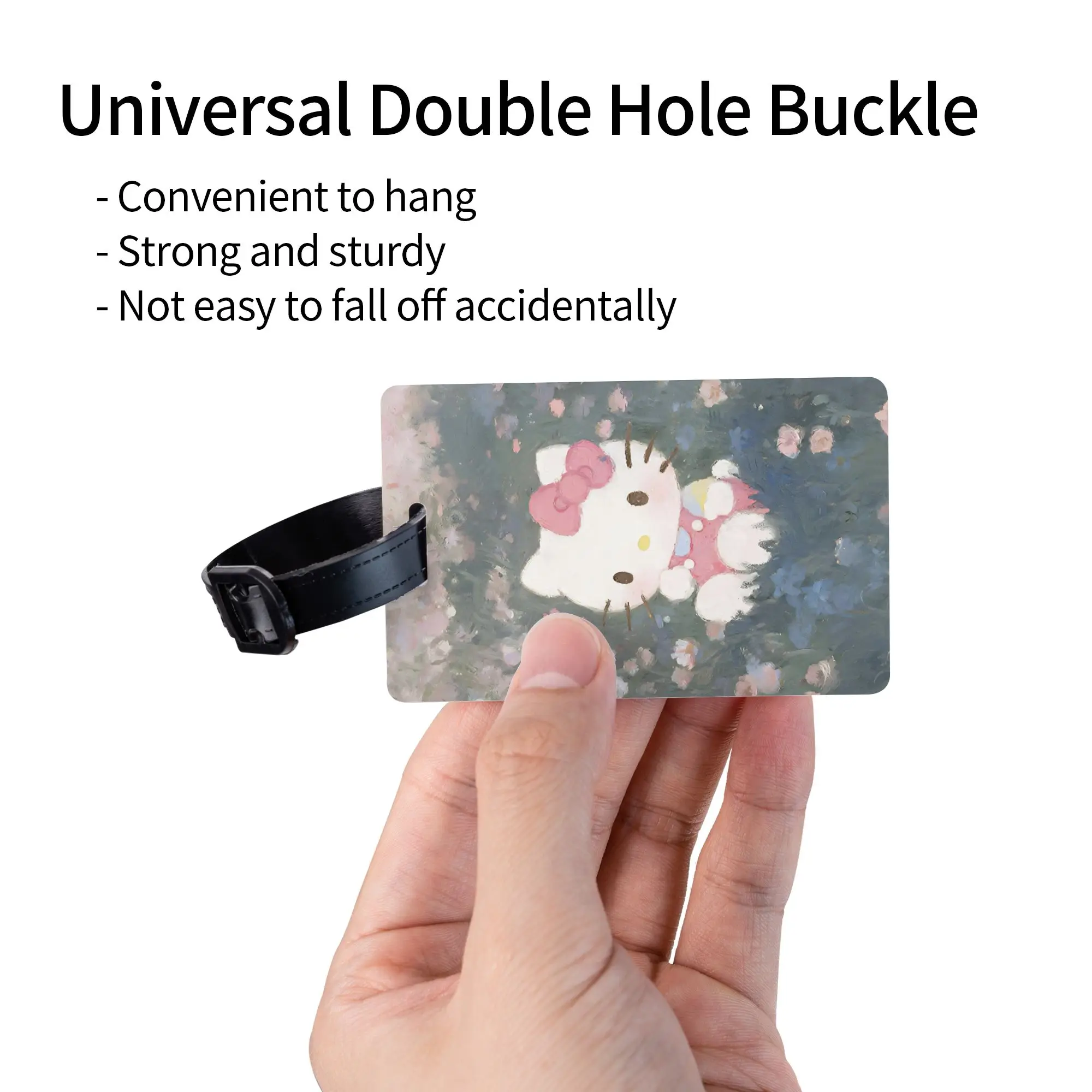 علامة الأمتعة مرحبا كيتي الكرتون حامل حقيبة الأمتعة الصعود العلامة اسم معرف عنوان حامل علامة الأمتعة للرجال الأمتعة علامة هدية #4