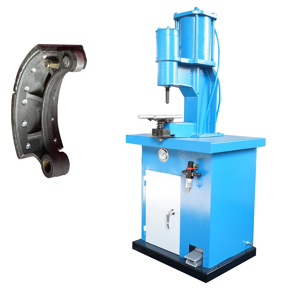 QYM-6 Pneumatic Hydraulic Brake shoes Rivet Machine for workshop use rivet machine