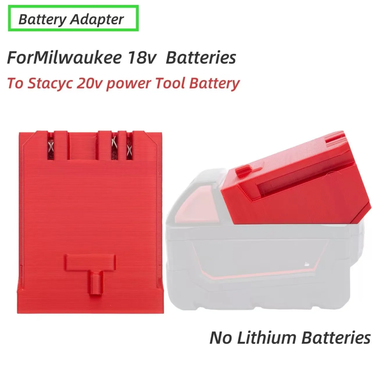 

For Stacyc Bicycle Adapter Converter For Milwaukee 18v Series Battery Convert To For Stacyc Lithium Battery