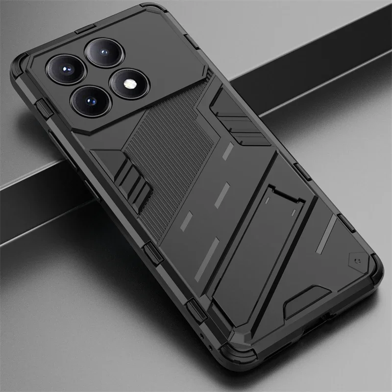 

For Xiaomi Poco X6 Pro 5G Case Armor Shockproof Bumper Phone Case For PocoX6 Pro X 6 X6Pro Car Magnetic Stand Holder Back Cover