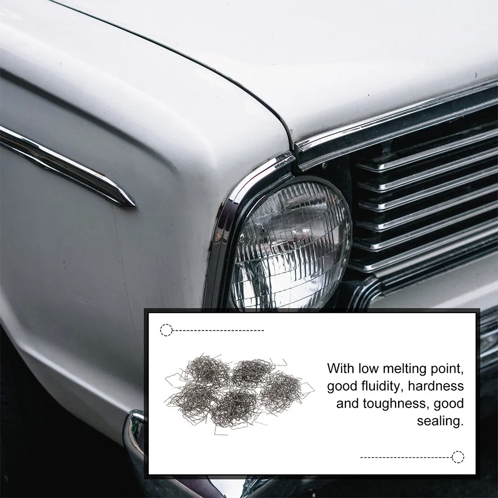 

500 шт. металлических сварочных прутков для ремонта бамперов, профессиональный горячий степлер для сварки, инструмент для ремонта, автоаксессуары, горячий степлер