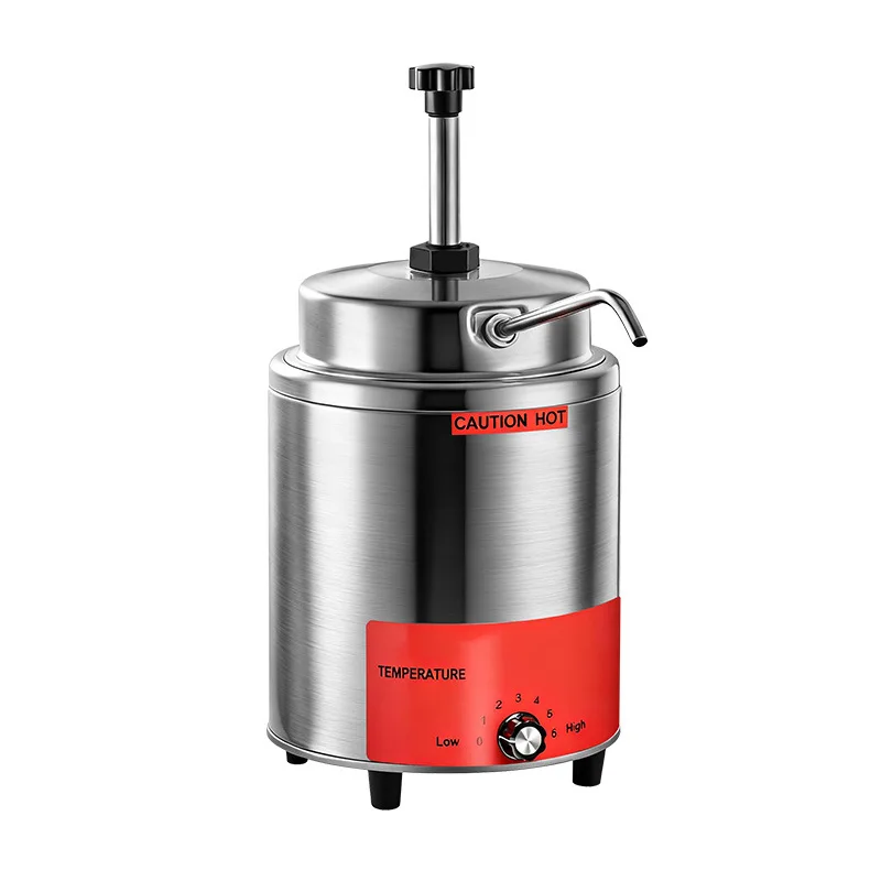 

Buffet sauce dispenser 304 stainless steel cheese insulation bucket sauce pump butter commercial electric heating