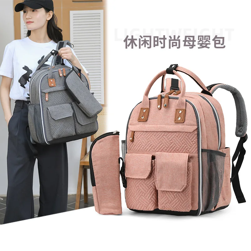 

Waterproof Mummy Large Capacity Outdoor Travel Nappy Maternity Bag with Portable Changing Pad Diaper Bag Backpack for Stroller