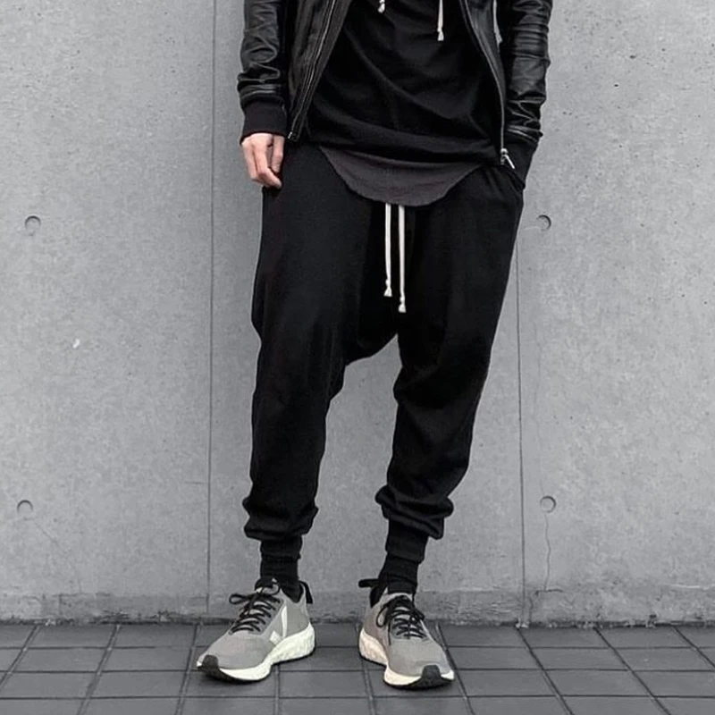 

Мужские классические базовые брюки на осень-зиму, свободного кроя, с манжетами, низкой посадкой, в молодежном повседневном стиле, для уличной моды