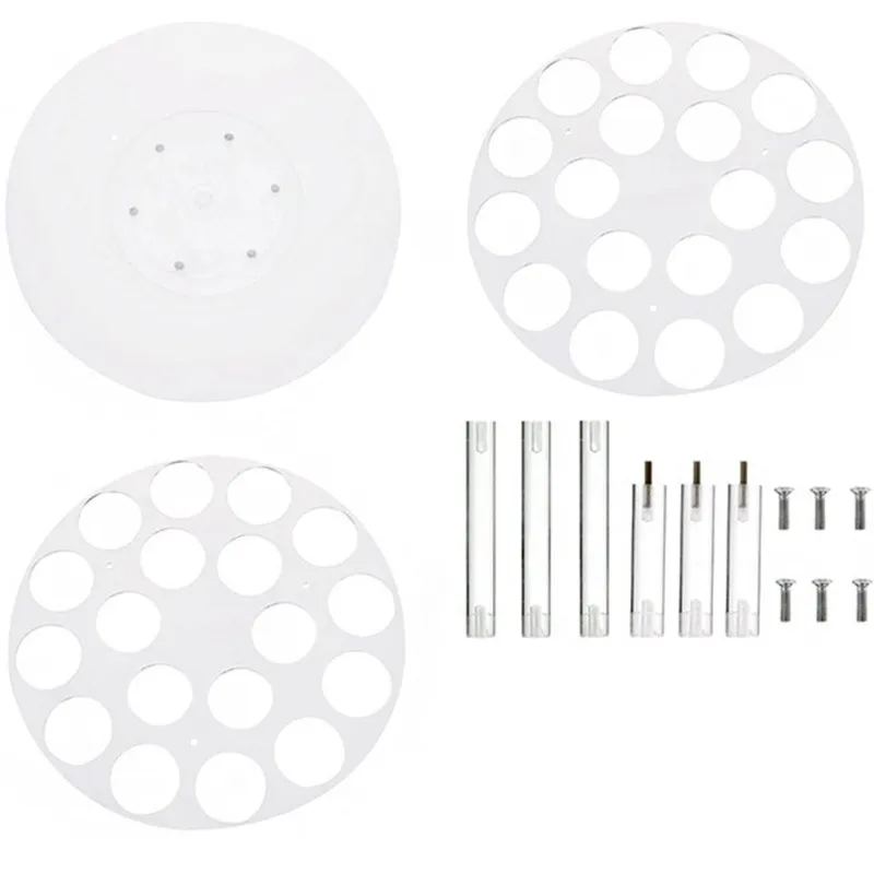 【TODAY-BUY】~@ Transparent Acrylic Multi-Layer Household & Commercial Roll Material Rotating Display Stand