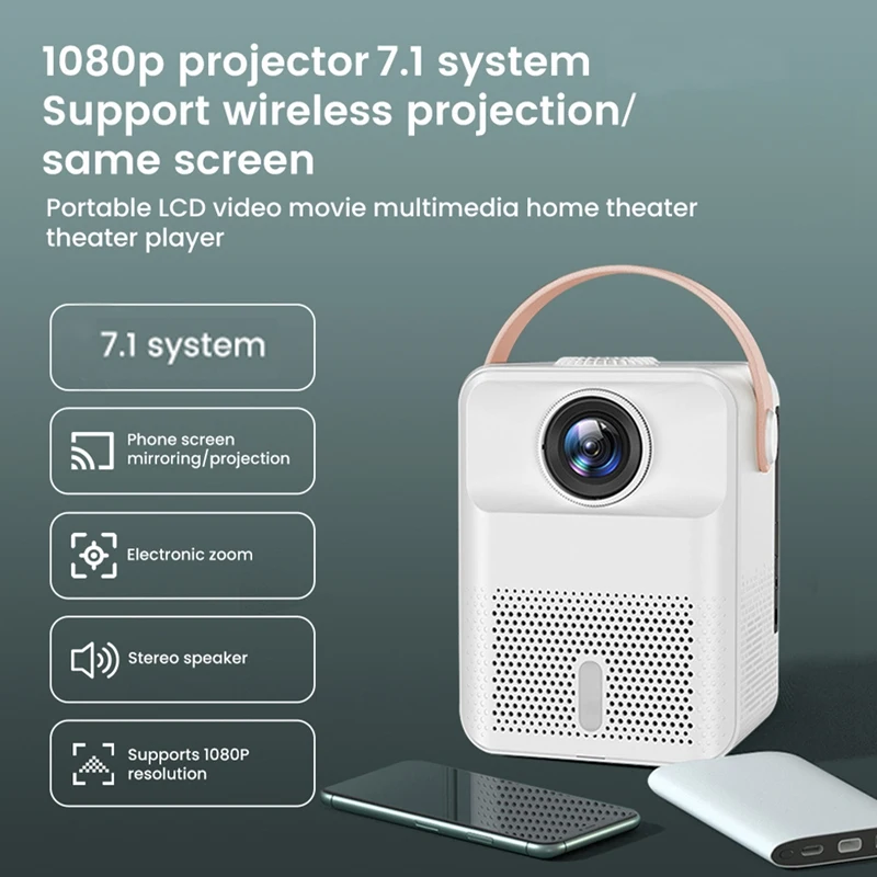 

New X8 Projector for Android Portable Home Theater Cinema HD Video Bluetooth Beamer Projectors Media Player