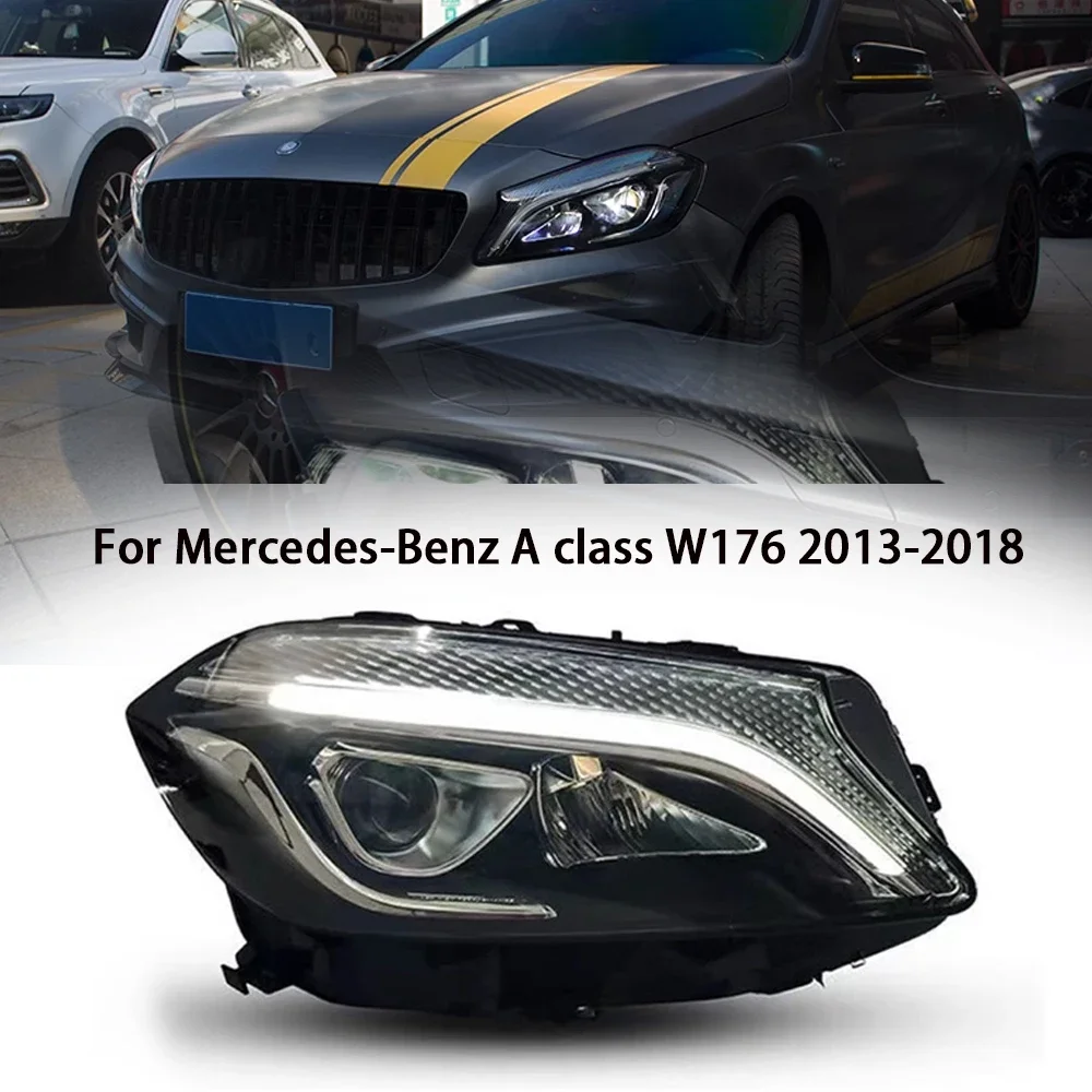 

Car Front Lights For Benz A Class W176 Headlights 2013-2018 A180 A200 LED DRL Signal Light Headlamps Assembly Plug And Play
