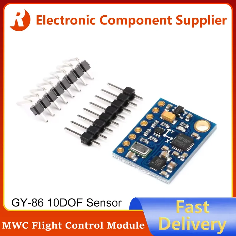 Brand New GY-86 10DOF Sensor MS5611 HMC5883L GY 86 MPU6050 Module IC IC2 MWC Flight Control Board 3-5v MS5611-01BA03 QFN-8