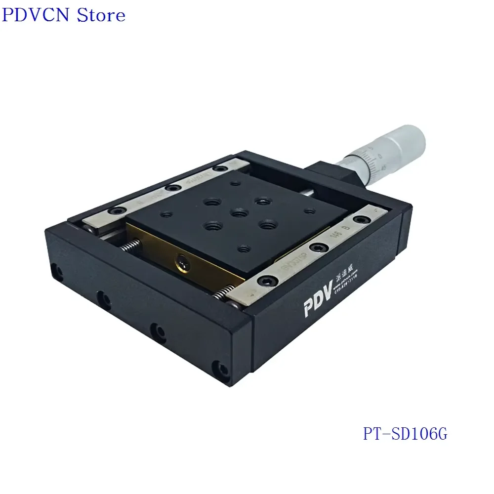 PT-SD106G X Axis Manual Linear Stage, Manual Displacement Station, Optical Sliding Table, Manual Platform, 25mm Travel