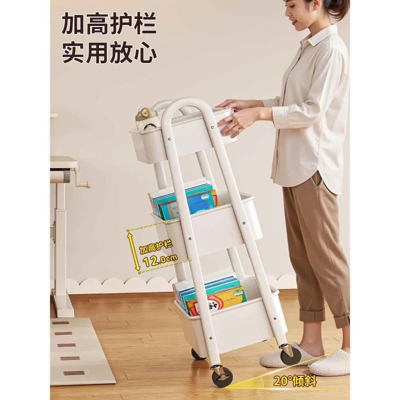 

Storage under the trolley table Student desk Multi-layer floor bookshelf