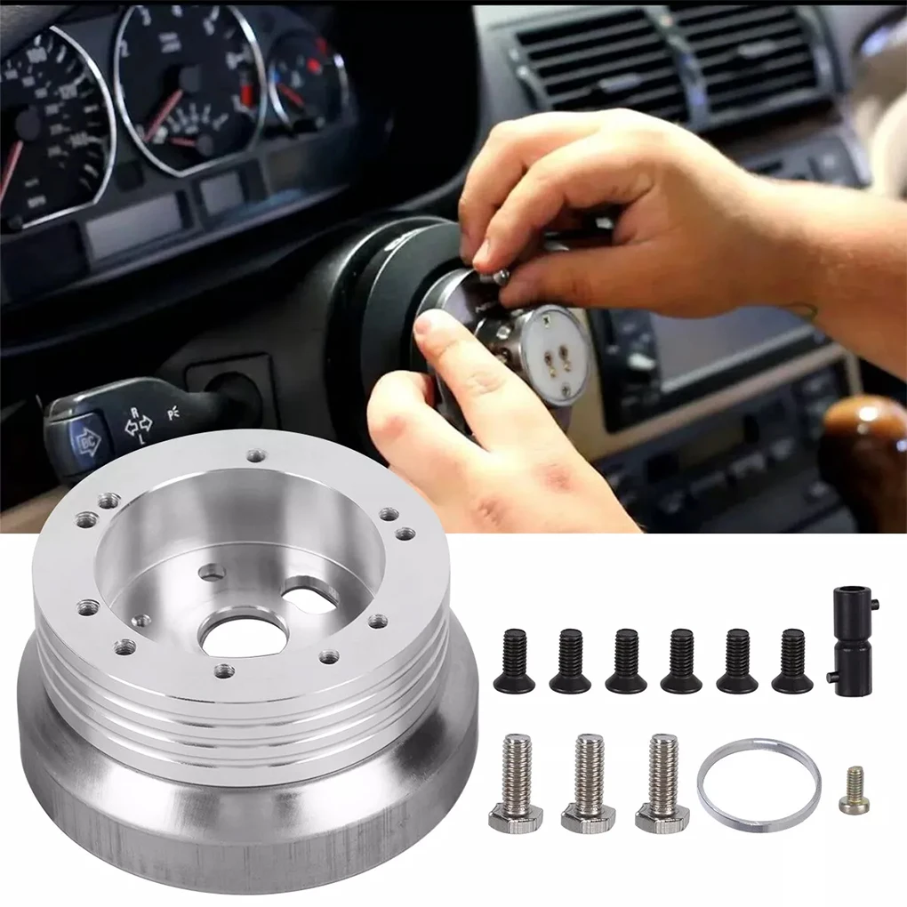 

6 & 5 Hole Car Automobile Steering Wheel Hub Adapter Polished Short Hub Connector Car Accessories For BUICK CADILLAC JEEP