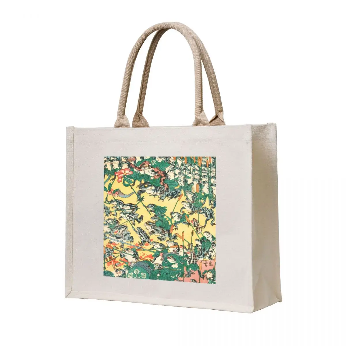 

Fashionable Battle of Frogs by Kawanabe Kyosai, 1864 Tote Bag tote bag Customizable tote bag women