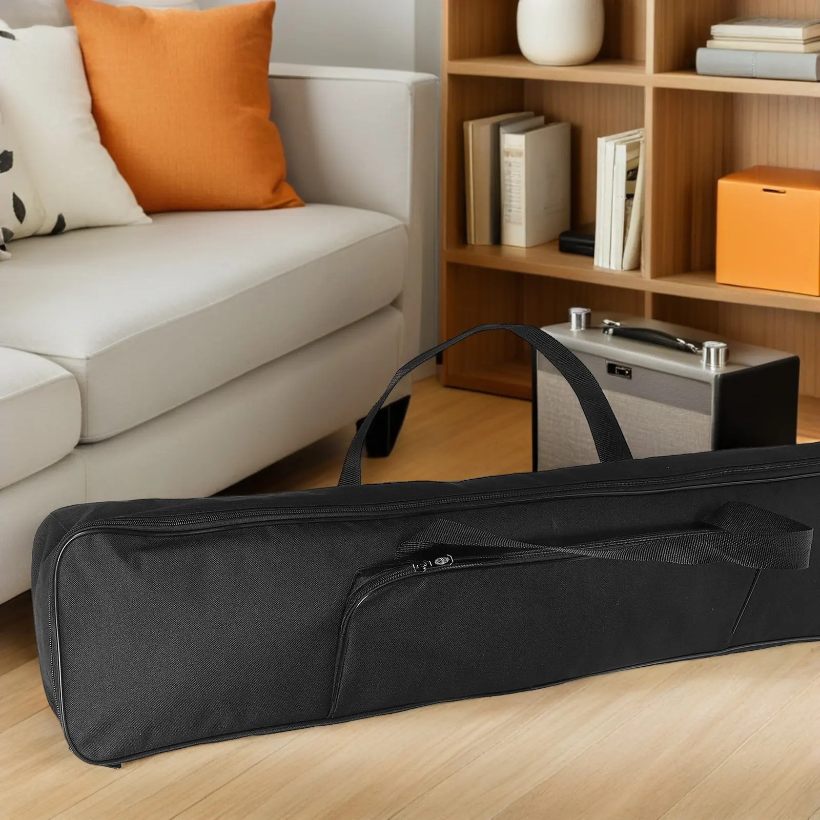 Portable 61-Key Electric Piano Keyboard Bag Thickened Protection Soft Lined Interior Dual Carry Options Ergonomic Straps