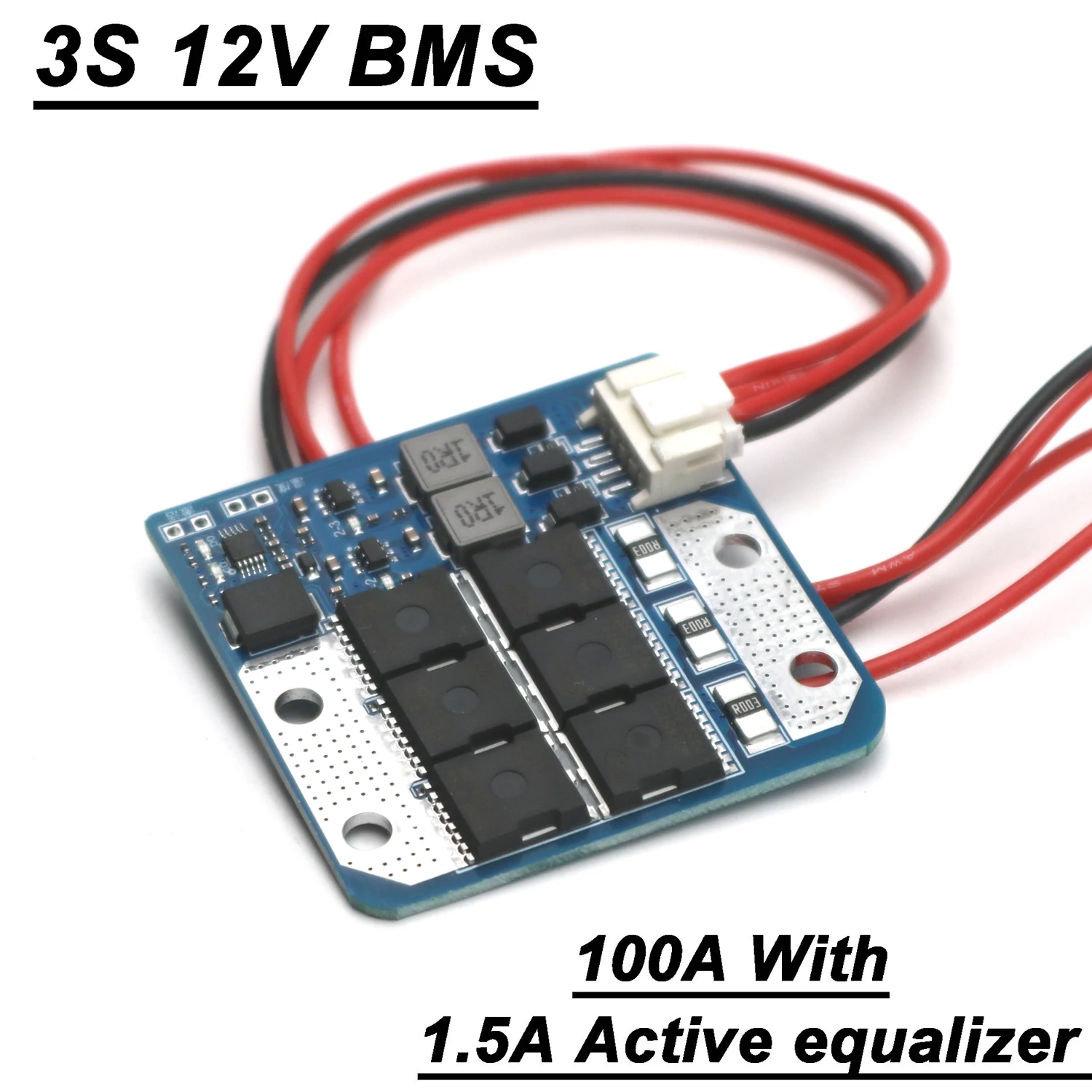 100A 3S 12V BMS 1.5A Active equalizer Li-ion lithium battery Charger protection board Balance Start motorcycle Electric CAR