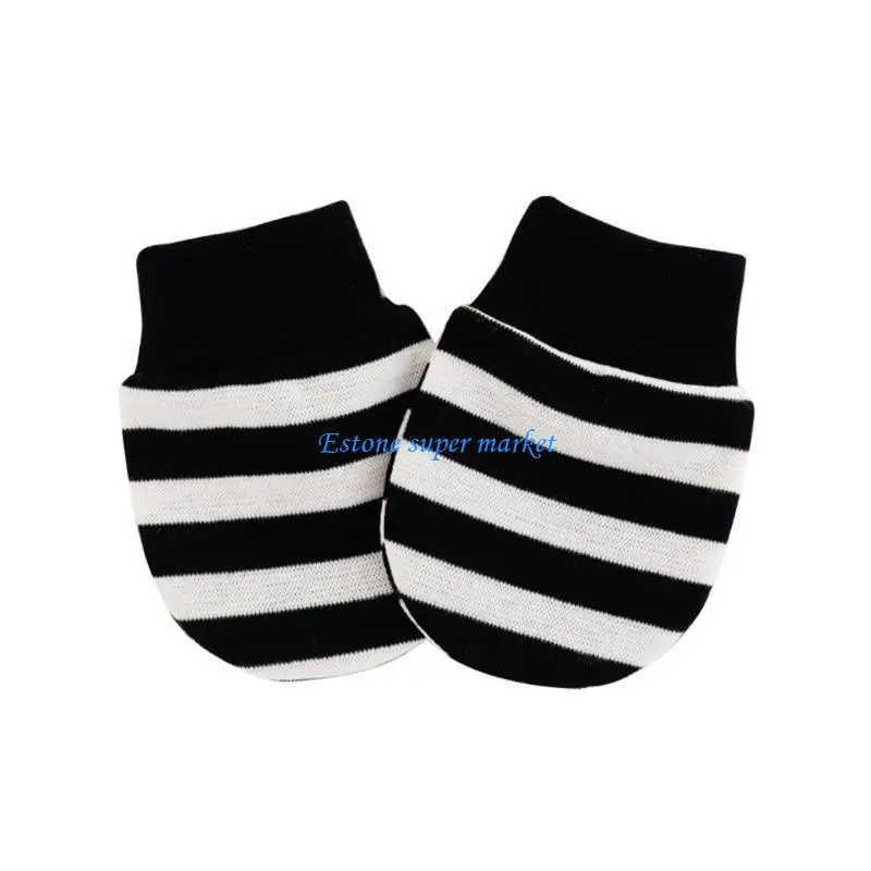 090B Baby Anti Scratching Soft Cotton Gloves Hand Socks Newborn for Protection Handgu