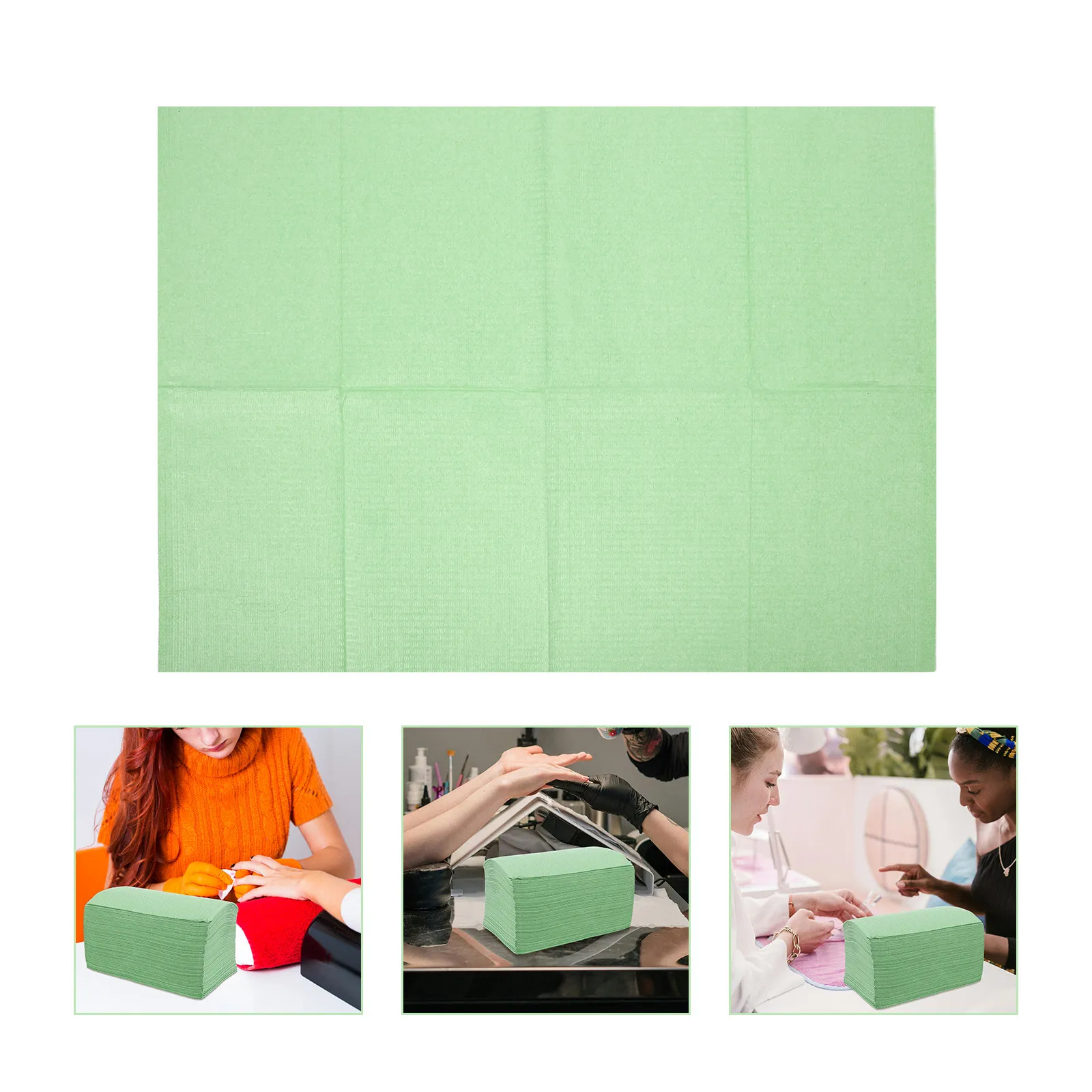 125Pcs Disposable Tattoo Bibs Nail Table Mats High Absorbency Manicure Pads Salon Tray Covers Polish Remover Pads Nail Art Clean