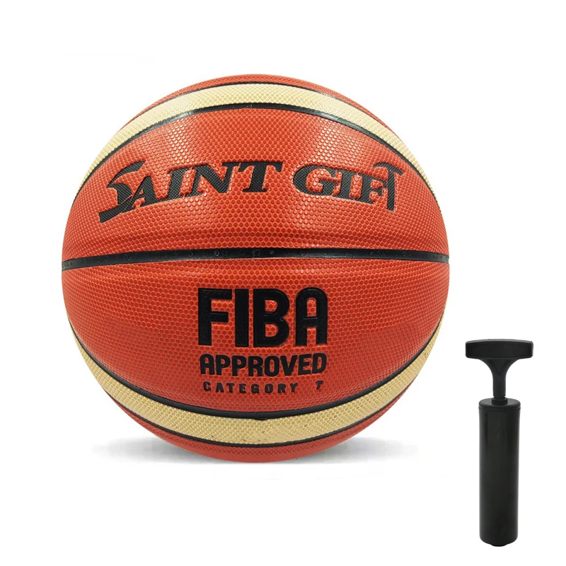 

1 шт. коричневый баскетбольный мяч FIBA с насосом