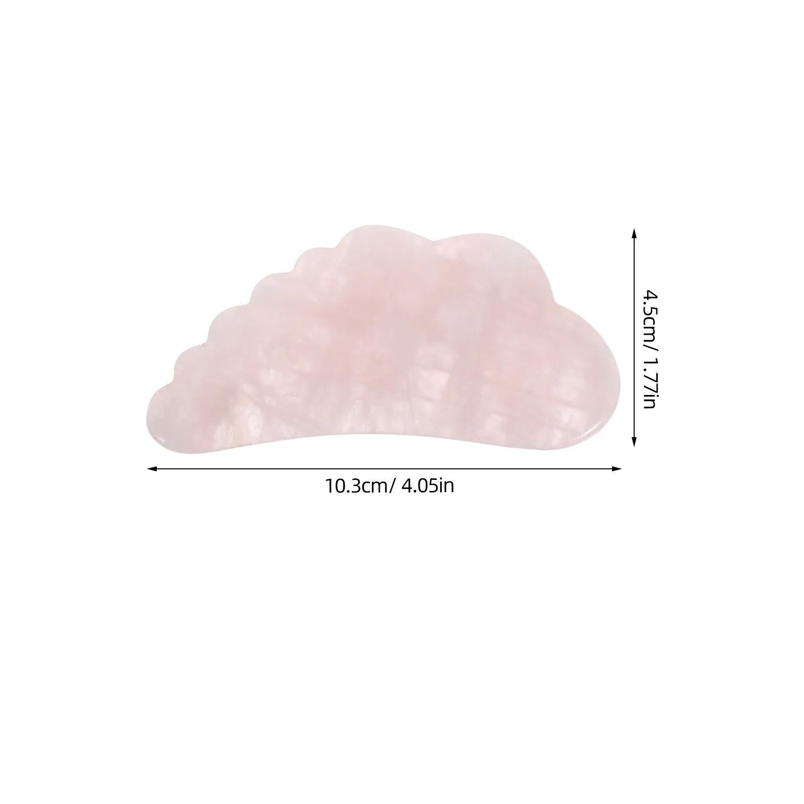 Raschietto in cristallo rosa Strumento per la cura del viso in cristallo naturale Texture liscia Massaggio sicuro per la terapia della spalla dell'occhio del collo del viso