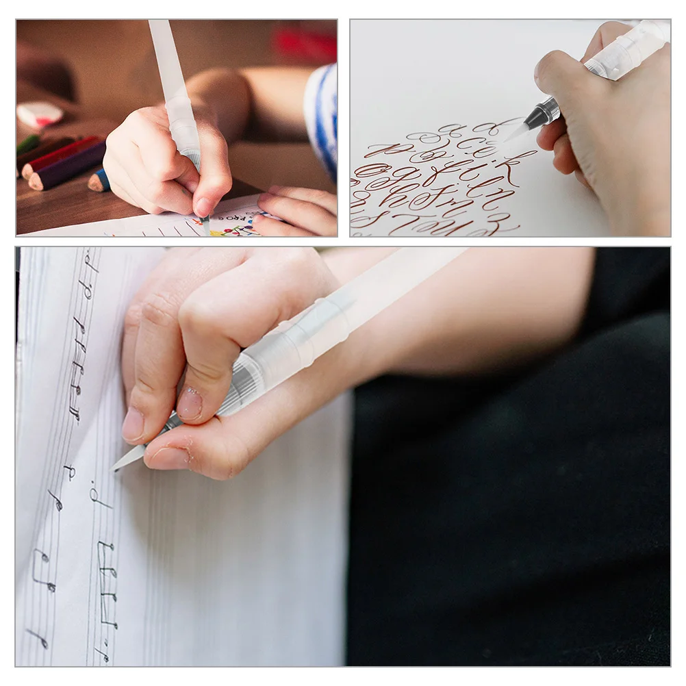 

6Pcs Watercolor Pen Refillable Water Brush Transparent Body Painting Brush Water Color Drawing Tool Art Painting Pen for Gouache