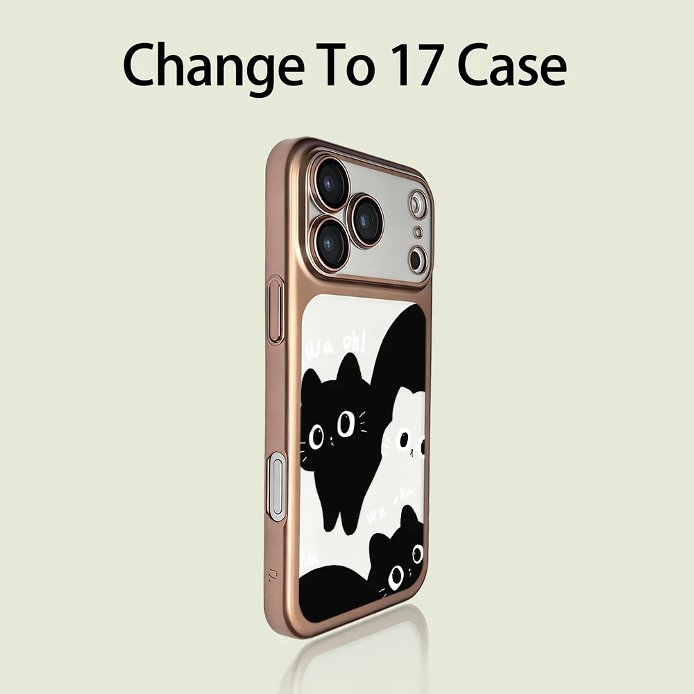 Niedliche Katzen-Schutzhülle für iPhone 13 Pro Max Hüllen iPhone 17 11 12 13 ProMax 16 14 15 Plus 17 Air PC Mattierte Sturzsichere Hülle – Detail 13