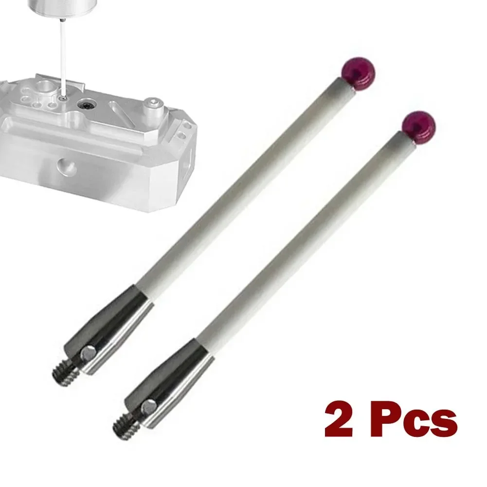 

2Pcs for Renishaw A-5000-3712 CMM Probe Stylus 100mm Length Ceramic Stem-6mm Ball Tip Touch Probe Threaded Handle Touch Probe