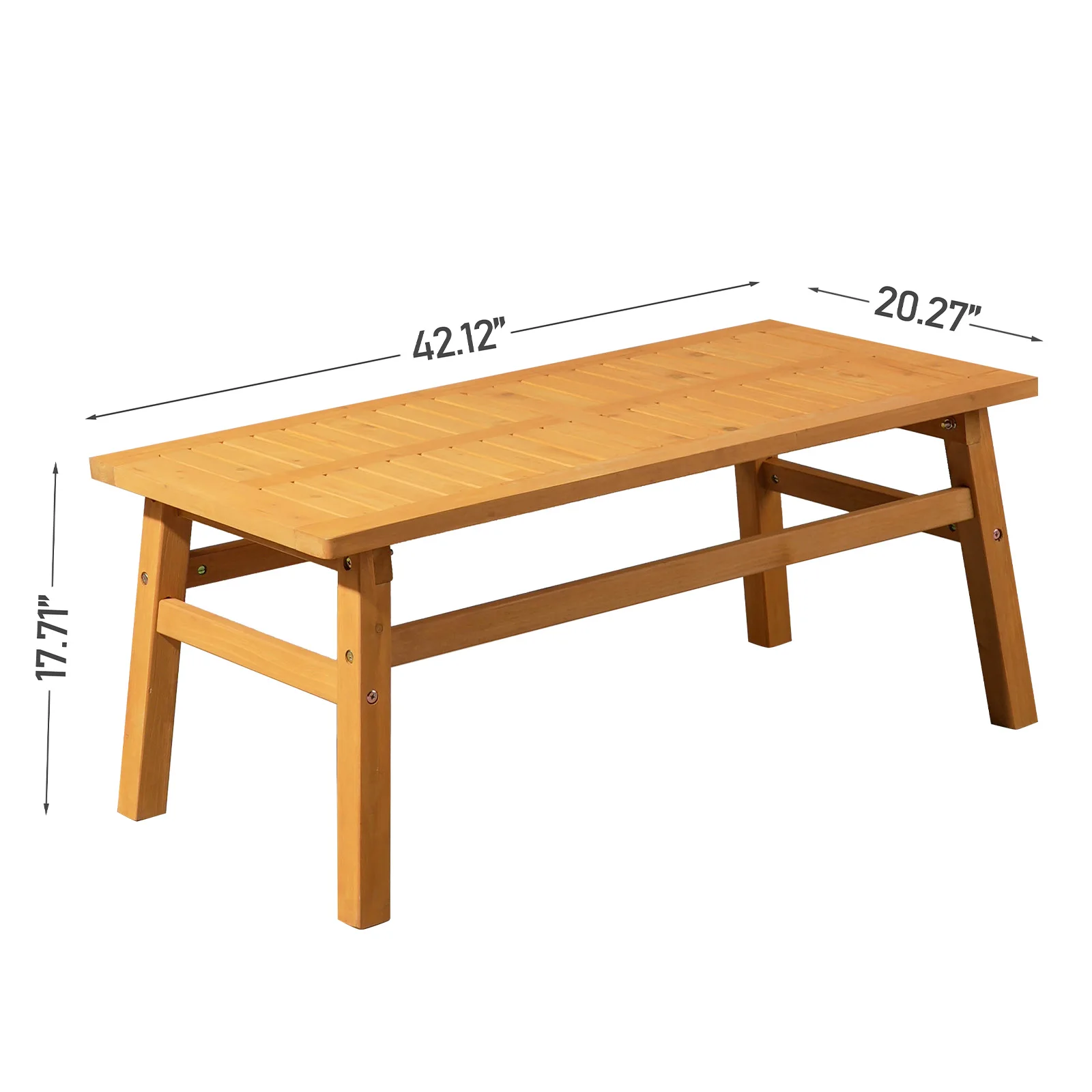 

Деревянный журнальный столик, 42-дюймовый приставной столик в стиле фермерского дома для патио, декоративный стол из массива кедра с решетчатой столешницей, подходит для использования на открытом воздухе.