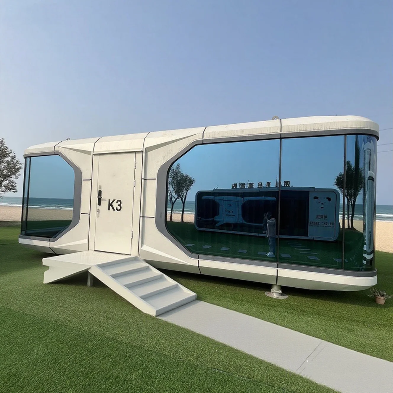 

Luxury Prefabricated Capsule Hotel Cabin Container House Solution Smart Capsule House Commercial Space