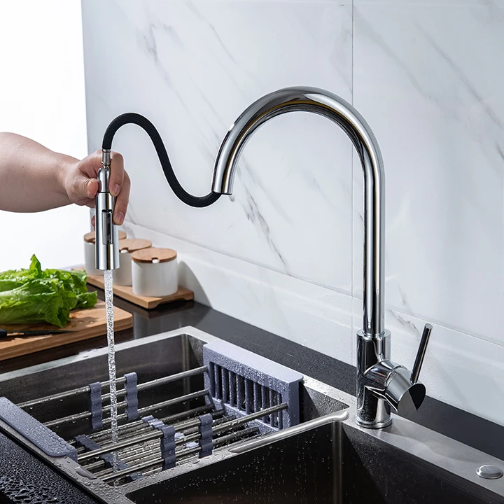 Hot Cold Touch Kitchen Mixer Tap Quality Polished Chrome Pull Out Kitchen Sink Faucets Smart Sensitive Touch Kitchen Faucet