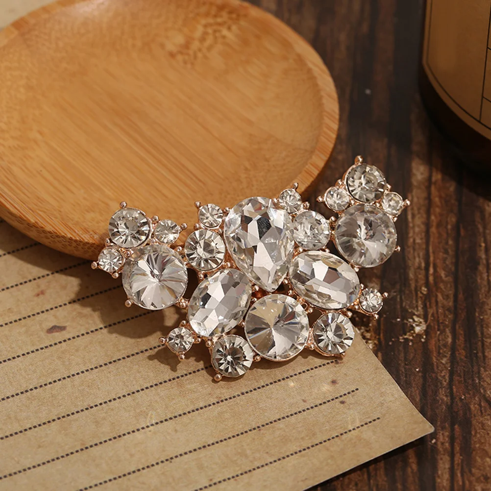 

2 Pcs Rhinestone Shoe Flower Clips Removable Rhinestones Buckles for Women Decoration Wedding Shoes Aluminum Alloy Women's