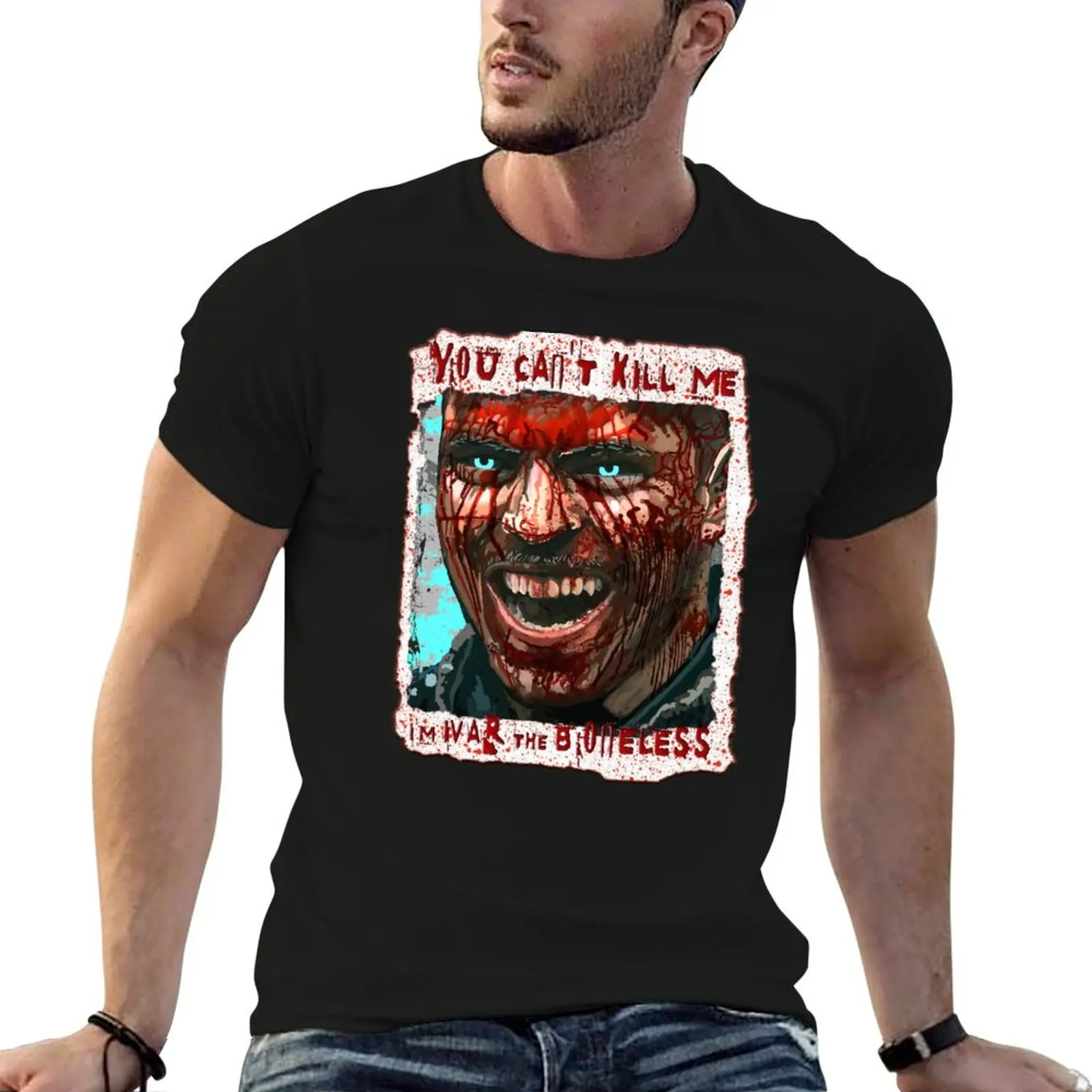 Ivar the Boneless Viking King Painting T-Shirt man t shirt designer anime t shirts for man cotton t shirts man 100% T-shirt