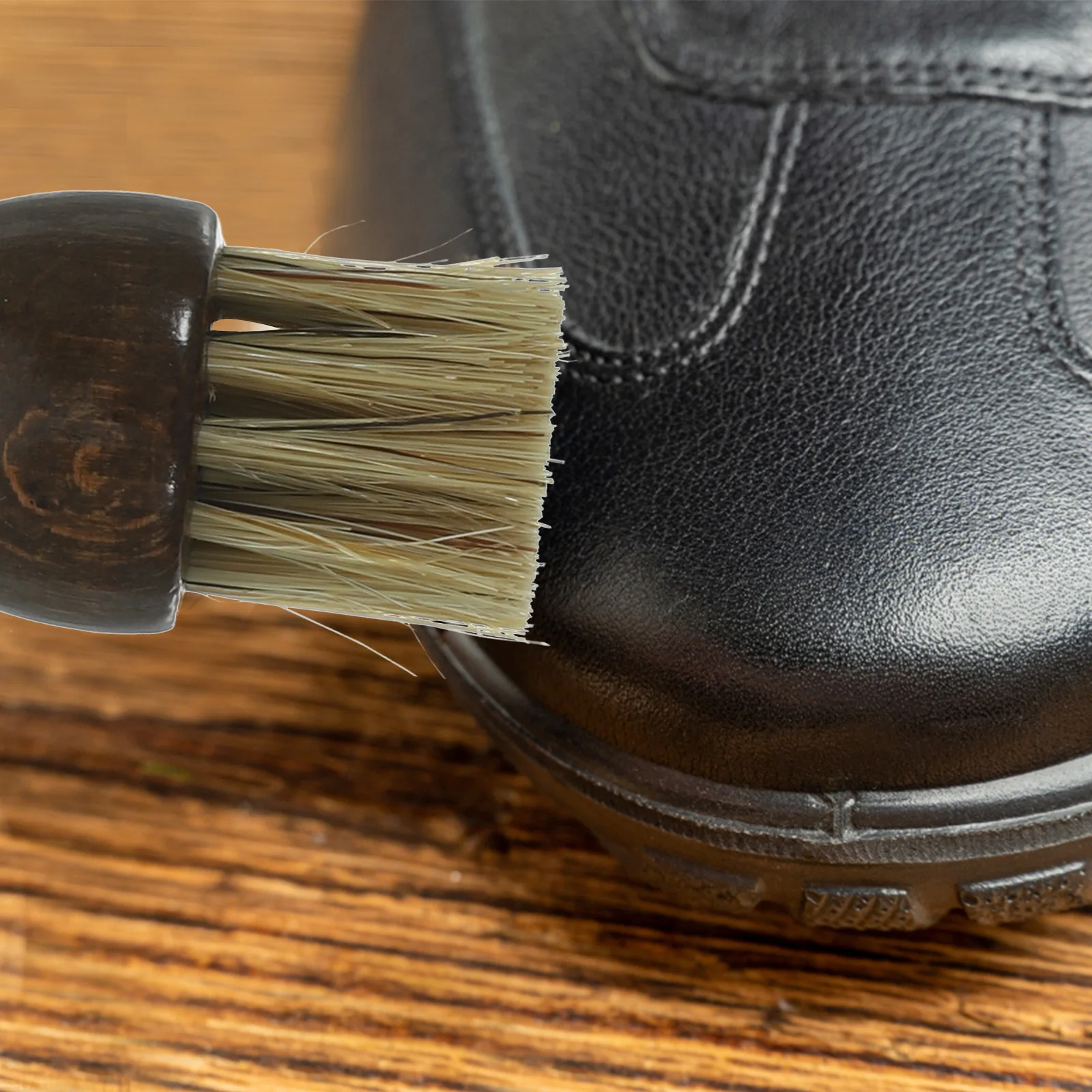 

2Pcs Shoes Cleaning Brush Pig Hair Portable Suede Polish Brush for Travel Use Purse Cleaner Boot for Cleaning Mud