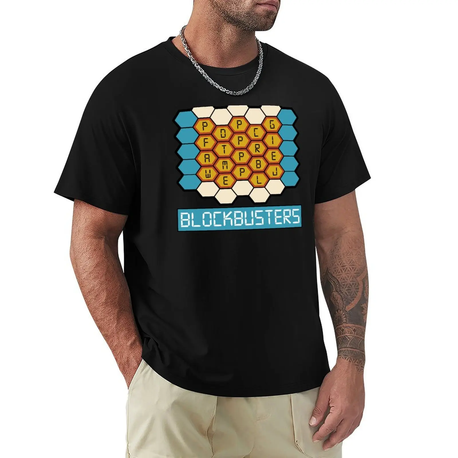 Retro 80s Blockbusters TV Quiz Show T-Shirt Casual Simple Design Short Sleeve Shirt