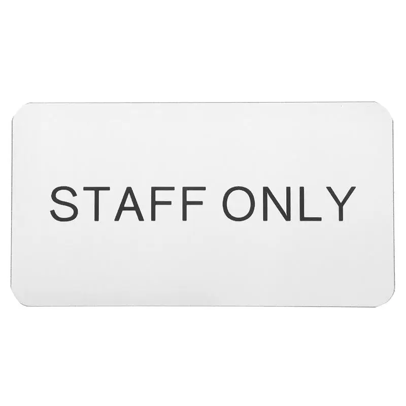 Doors Signs Staff Only Plate Wall Mount Door And Wall Sign Restaurants Staff Only Door Sign