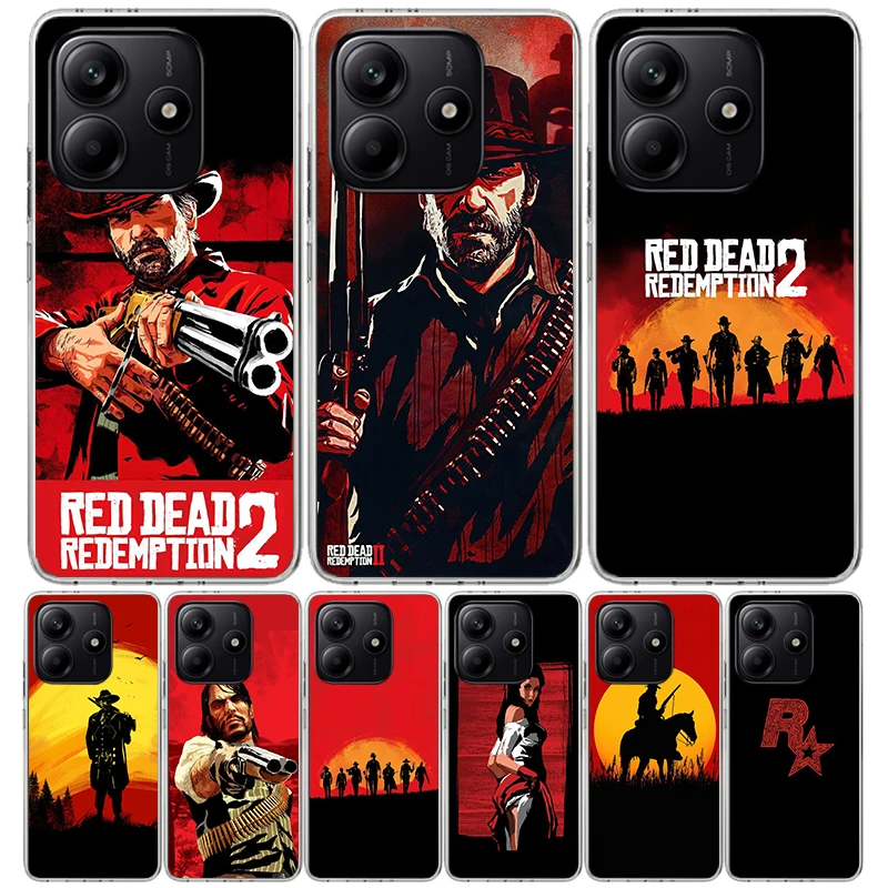 Чехол для телефона Red Dead Redemption 2 для Xiaomi Redmi Note 14 13 12S 12 11S 11 11T 11E 10S 10 Pro Plus 9 9S 5G + Trend Fundas