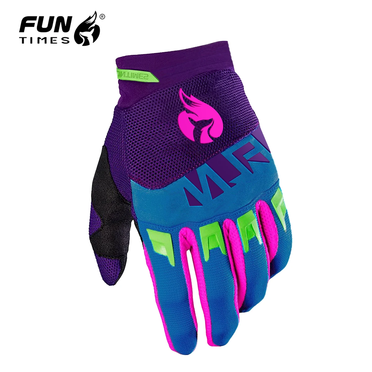 قفازات FUNTIMES للرجال للسباق على الطرق الوعرة، قفازات كاملة الأصابع للدراجات الجبلية على المنحدرات