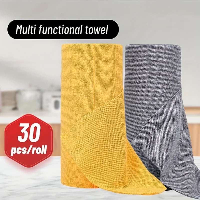 

30 упаковок многоразовых салфеток из микрофибры — супервпитывающие, быстросохнущие, кухонные полотенца для автомобиля/окна/дома/стольницы, чистящие средства