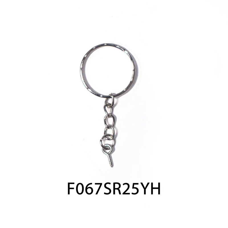 20pcs/lot Screw Threaded Eye Pins Keychain Split Ring Key Chains Keyrings  DIY Retro Fashion Keychains Accessories