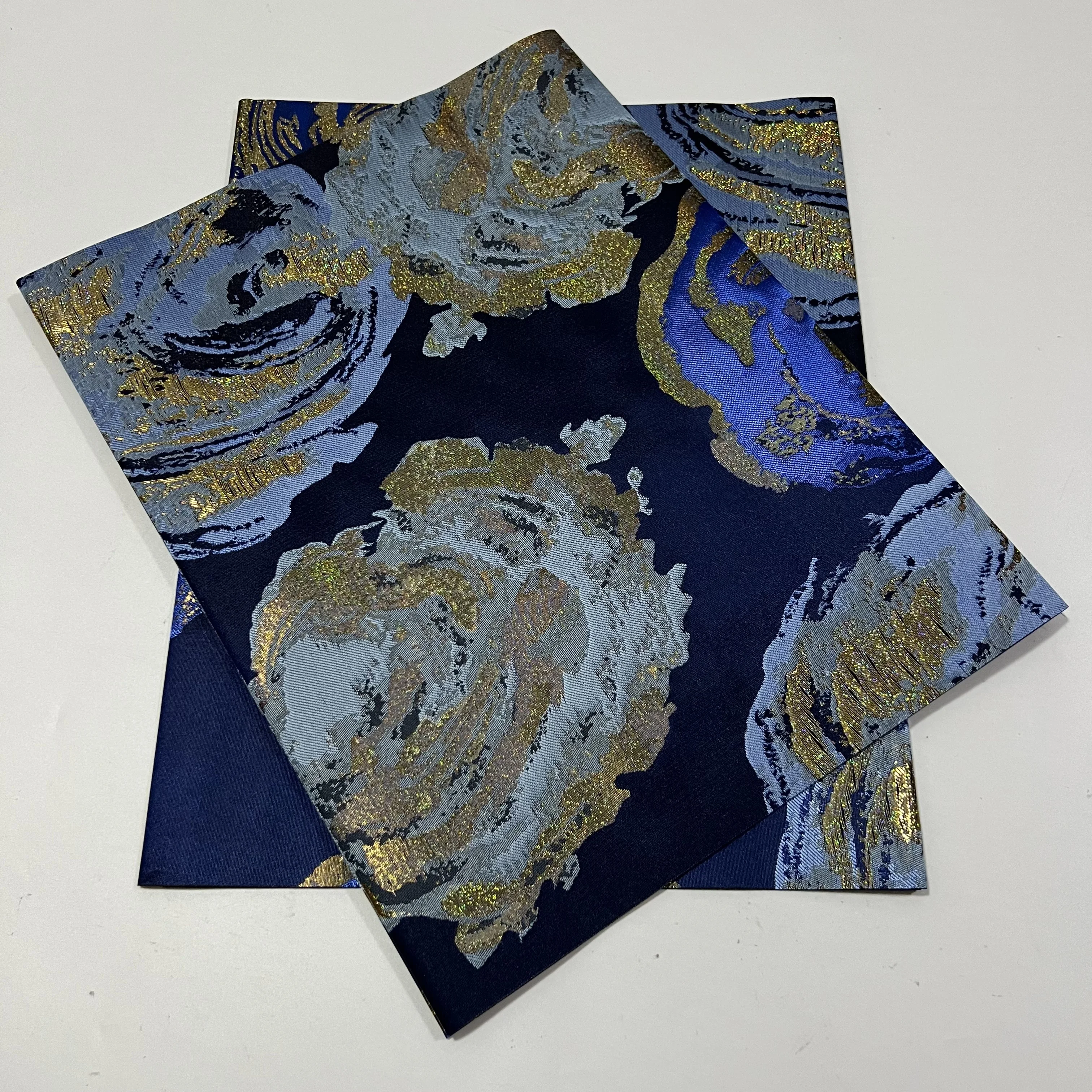 2024 New High Quality African Luxury 3D Embroiered Swiss SEGO Gele Headtie Gold Line Hair Tie Wrapper Nigerian Sego HZ4-1012-2