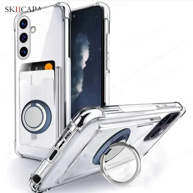 Stoßfeste, klare Ringhalter-Hülle für Samsung A07 A17 A56 A36 A36 A16 A05 A15 A25 A35 A55 A54 A34 A14 A52 Kartensteckplatz Soft Cover – Detail 8