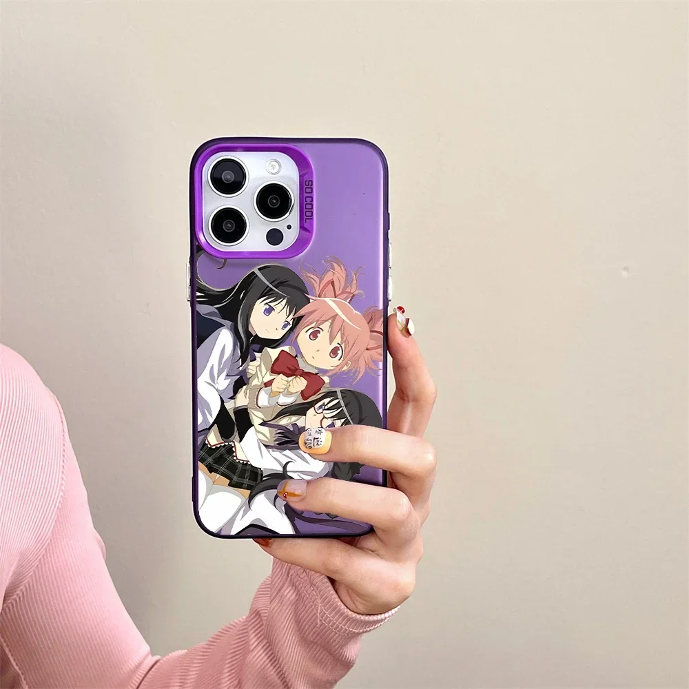 Japanese Anime Cute Girl Phone Case for iPhone 16 12 13 mini 11 14 15 Pro Max XR 8 Plus Kawaii Senpai Hard Plastic Matte Cover