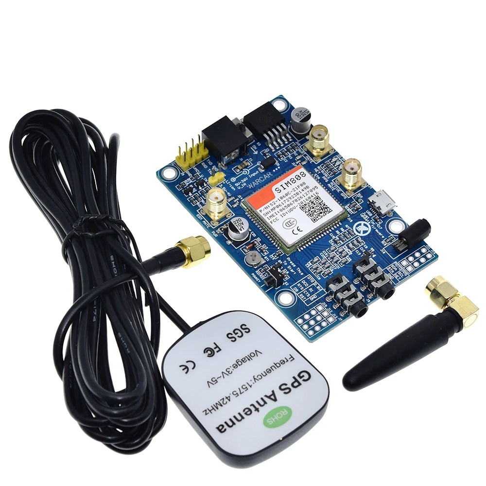 SIM808 instead of SIM908 Module GSM GPRS GPS Development Board IPX SMA with GPS Antenna available for Raspberry Pi