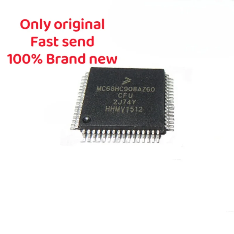 

1pcs 100% New MC68HC908AZ60CFU 2J74Y MC68HC908AZ60 QFP-64 Chipset