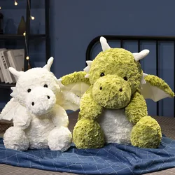 Soft Fly Dragon Plush Toys White/Green/Pink Dragon Toys Doll Kawaii Stuffed Animals Plushie For Baby Kids Cute Dinosaur Toys