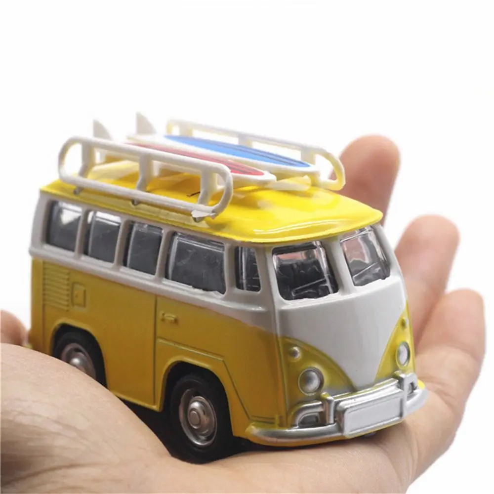 Crianças brinquedo diecasts viagem ônibus modelo educacional miniaturas modelos de carro brinquedo metal clássico ônibus puxar para trás carro presente aniversário