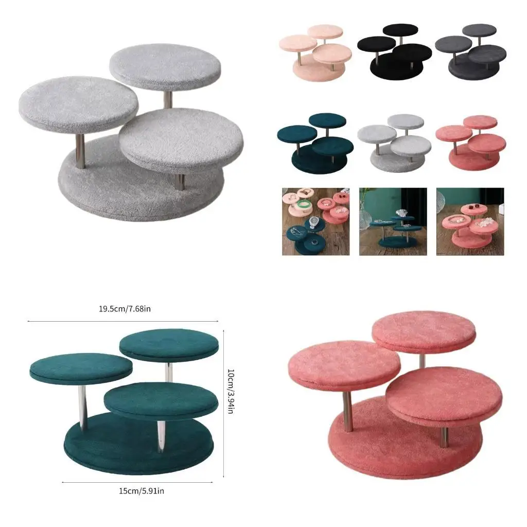 

P9FE Stylish Jewelry Counter Display Fabric Material Bracelet Display Holder Suitable for Stores Exhibitions Home Collections