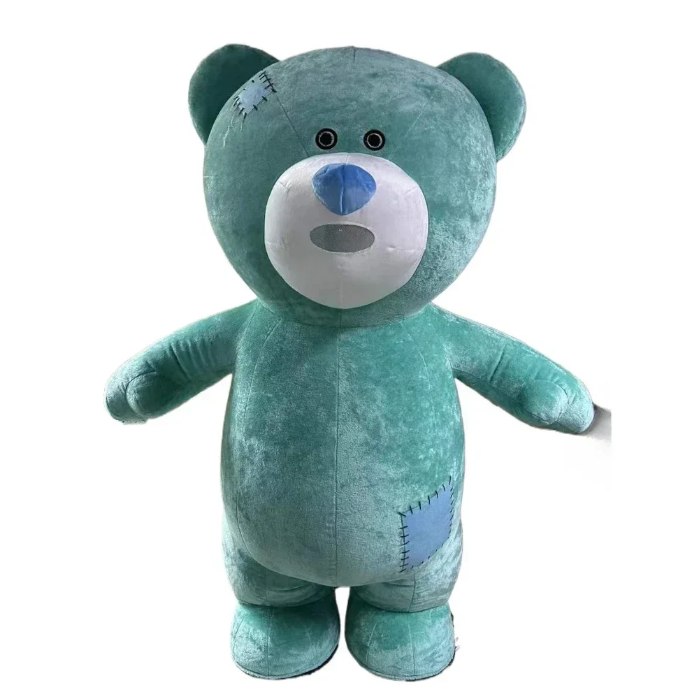 

2m/2.6m Green Inflatable Bear Mascot Costume Adult Fancy Dress Christmas Party Mascot Suit Without Battery