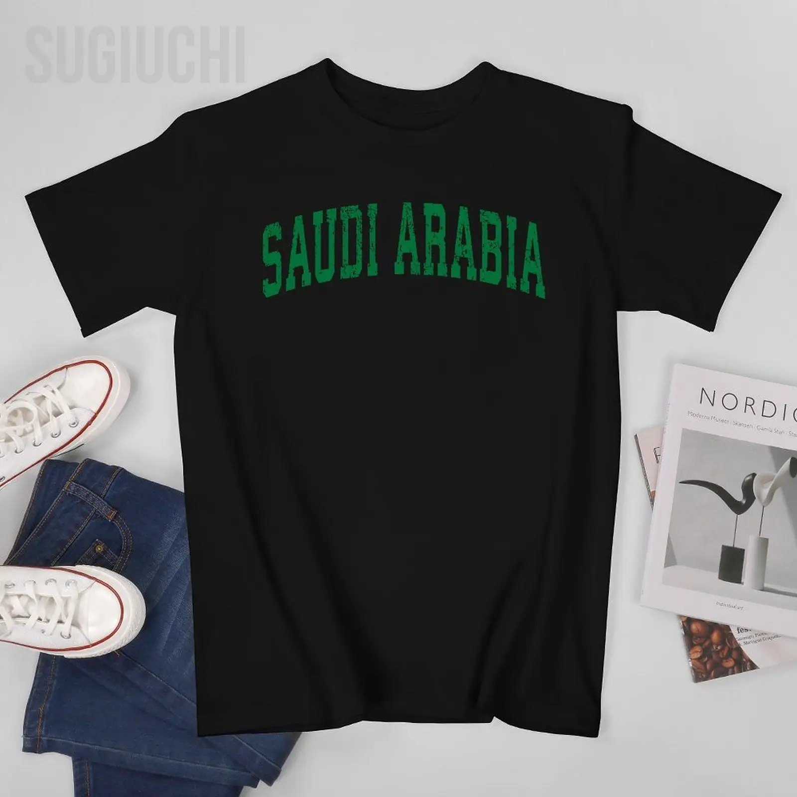 Men Short T-Shirt Saudi Arabia Vintage Tshirt Tees O-neck T Shirts Women Boys 100% Cotton Unisex Nation Apply All Seasons